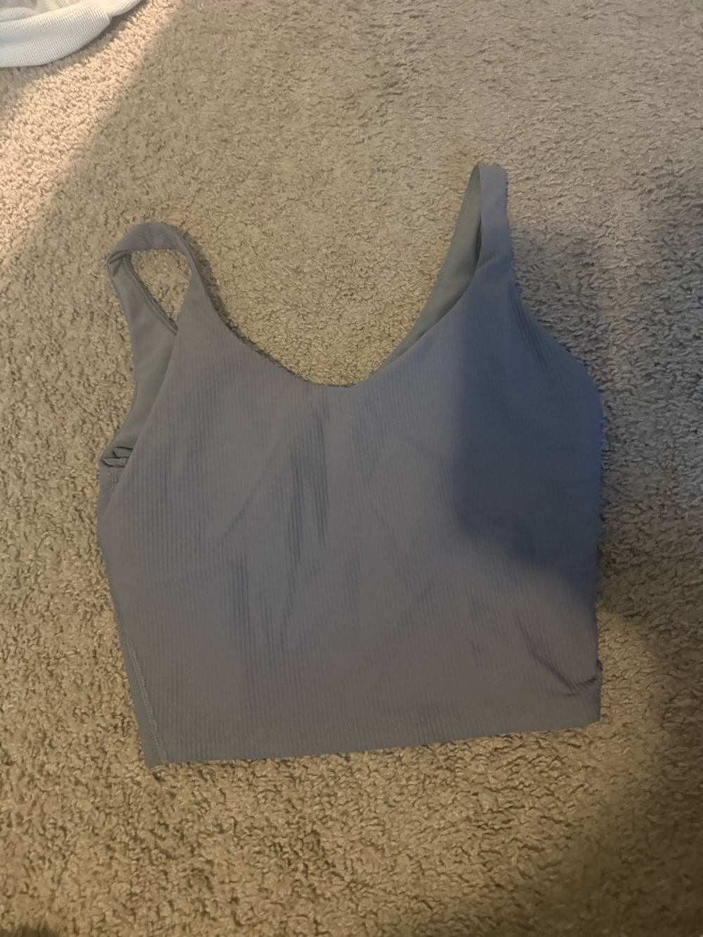 Women’s Old Navy Ribbed Light Grey Crop Tank Top